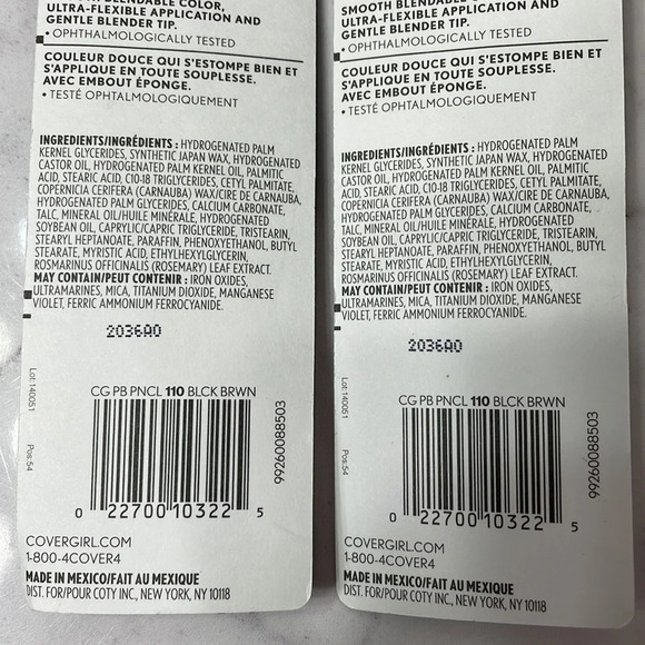 Two New Covergirl Perfect Blend By Perfect Point Plus Eye Pencil Black Brown 110 - Picture 6 of 6